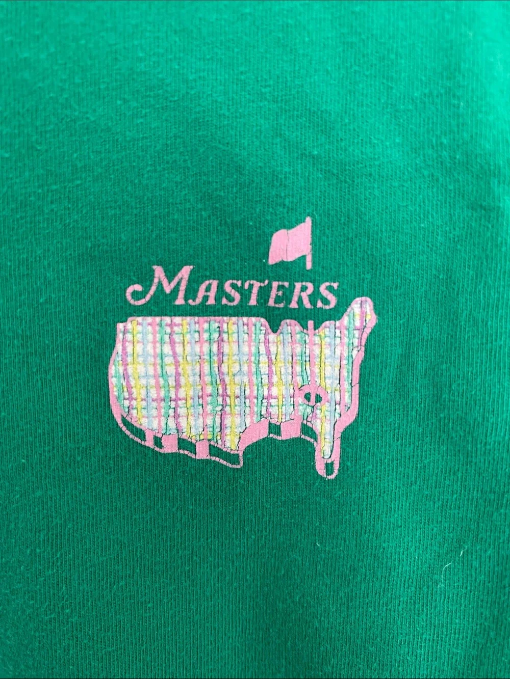 Masters Kid’s Green Short Sleeve Kids Tee Shirt with Logo Size Medium